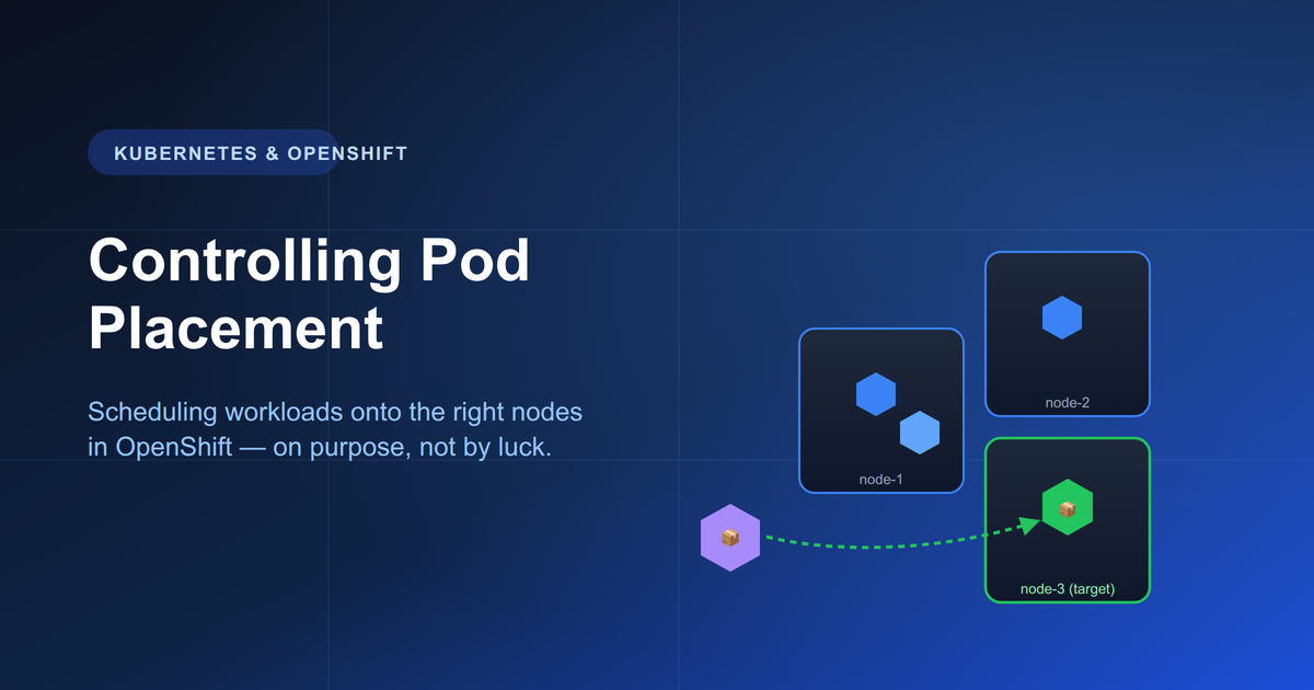 Controlling pod placement onto nodes in OpenShift