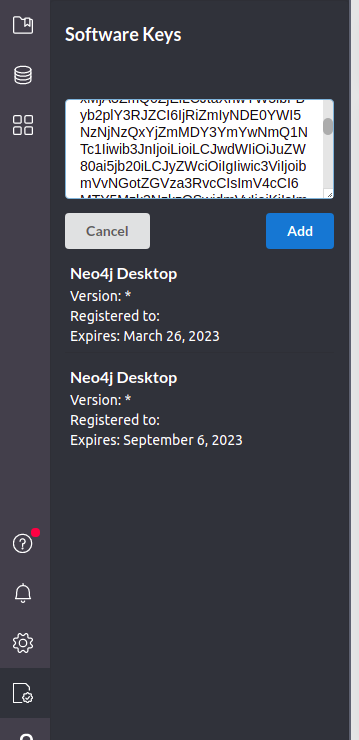 add neo4j desktop activation key