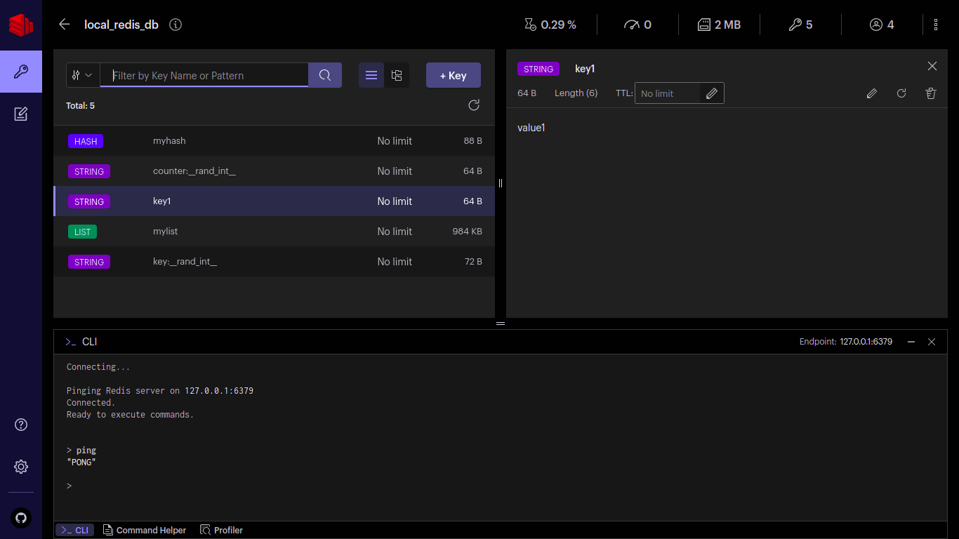 redis local dashboard