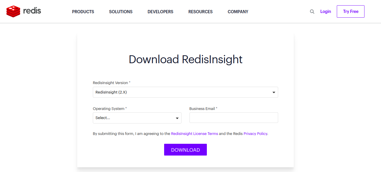 RedisInsight website download